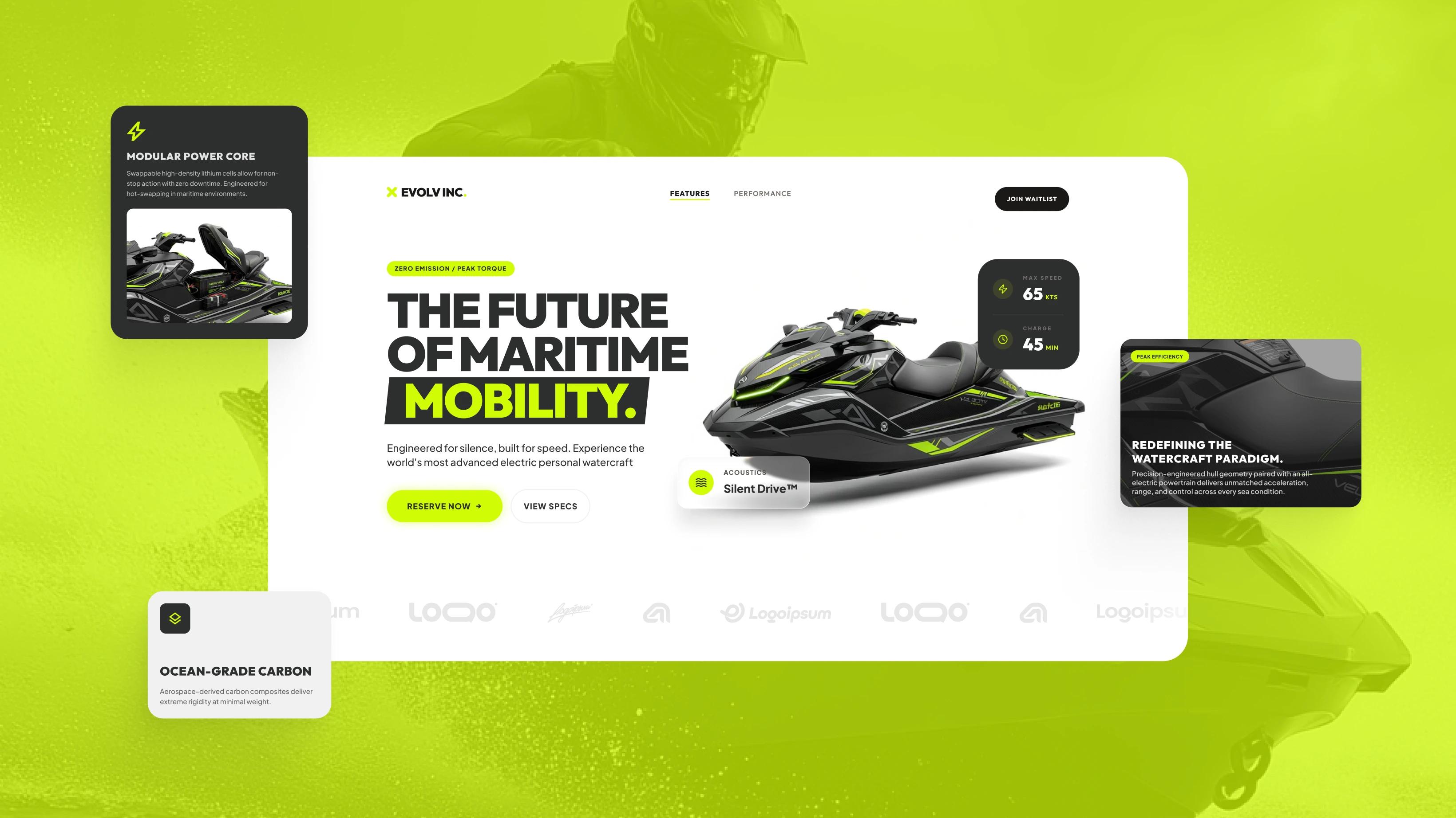Evolve Inc — interface detail