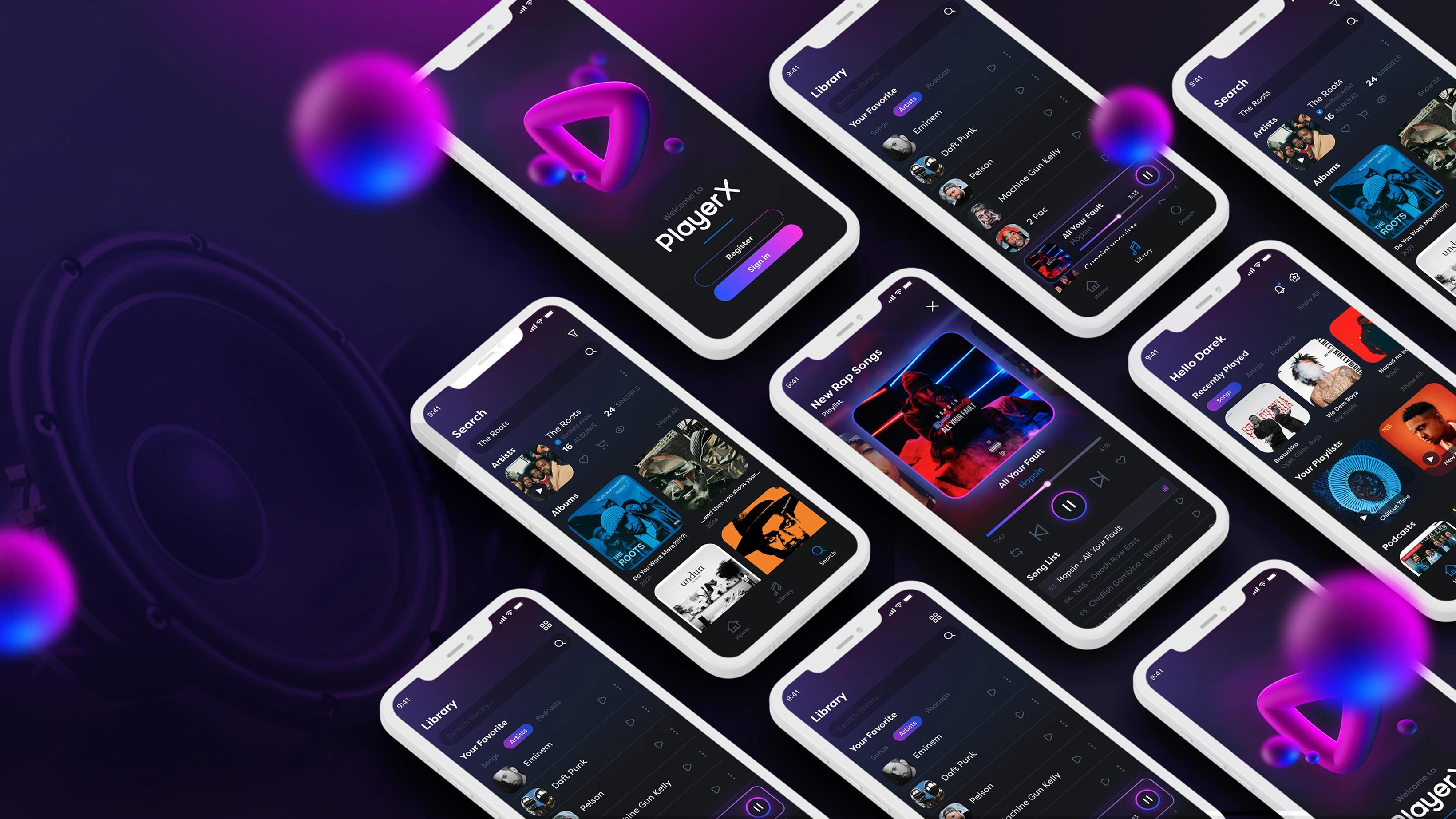 PlayerX — screen