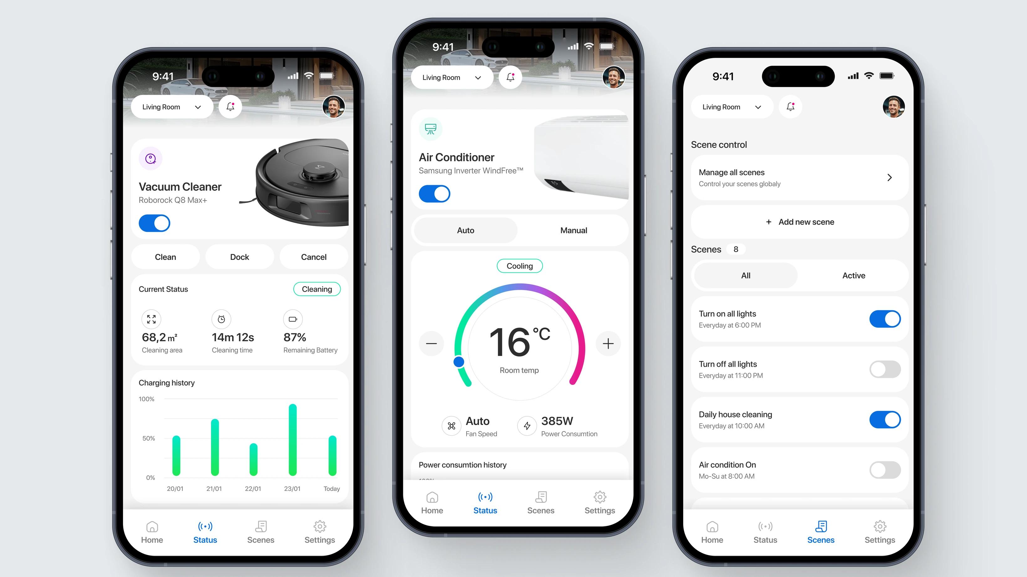 Smart Home App — screen