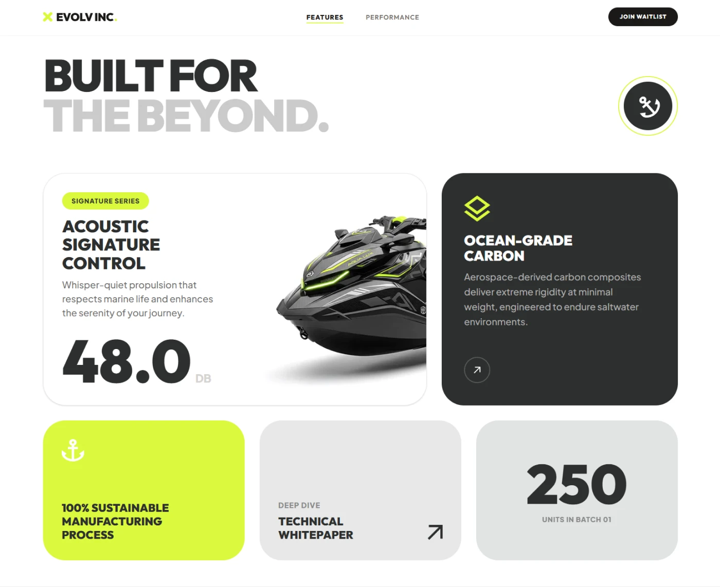Evolve Inc — interface detail